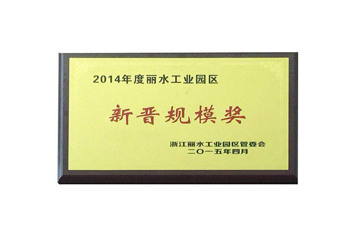 2014年新晉規(guī)模獎(jiǎng)